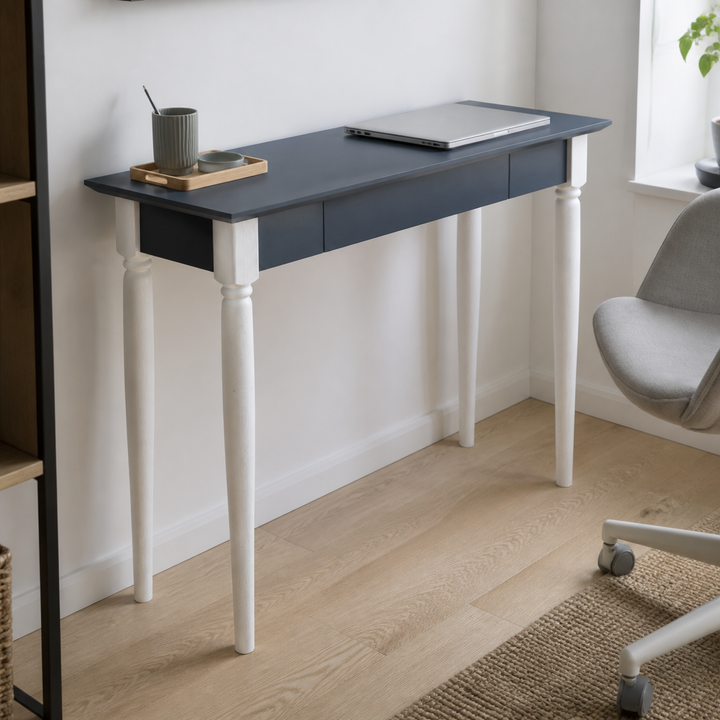MAMO Skrivebord 105x40 cm Hvide Ben / Grafit – materiale- eller konstruktionsdetalje