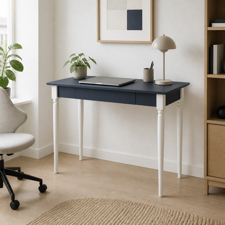 MAMO Skrivebord 105x40 cm Hvide Ben / Grafit – anden naturlig anvendelse eller vinkel