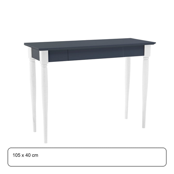 MAMO Skrivebord 105x40 cm Hvide Ben / Grafit – maaldigram