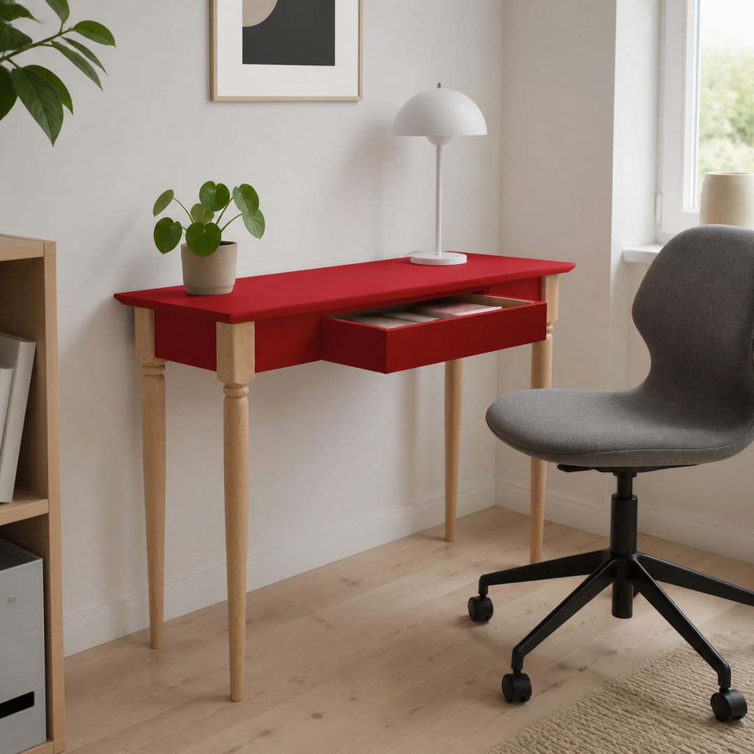 MAMO Skrivebord 105x40cm - Rød – vigtigste funktion
