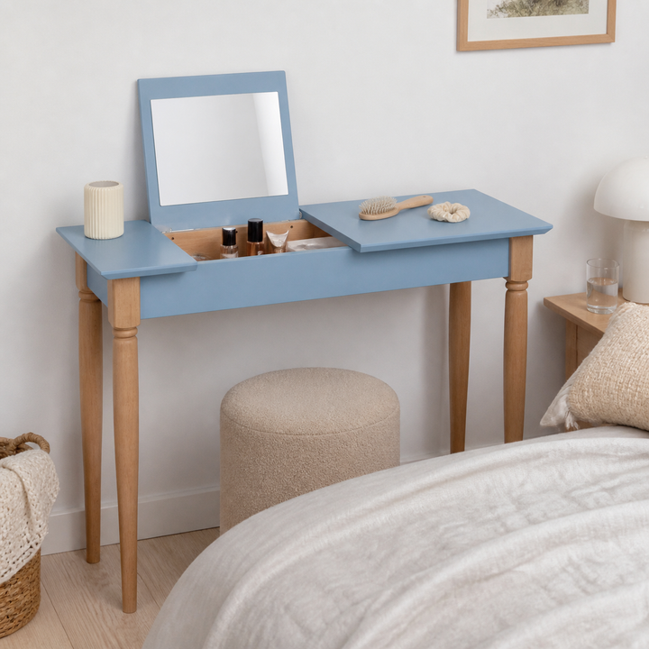 MAMO Sminkebord med spejl 105x35cm Gentle Blue – materiale- eller konstruktionsdetalje