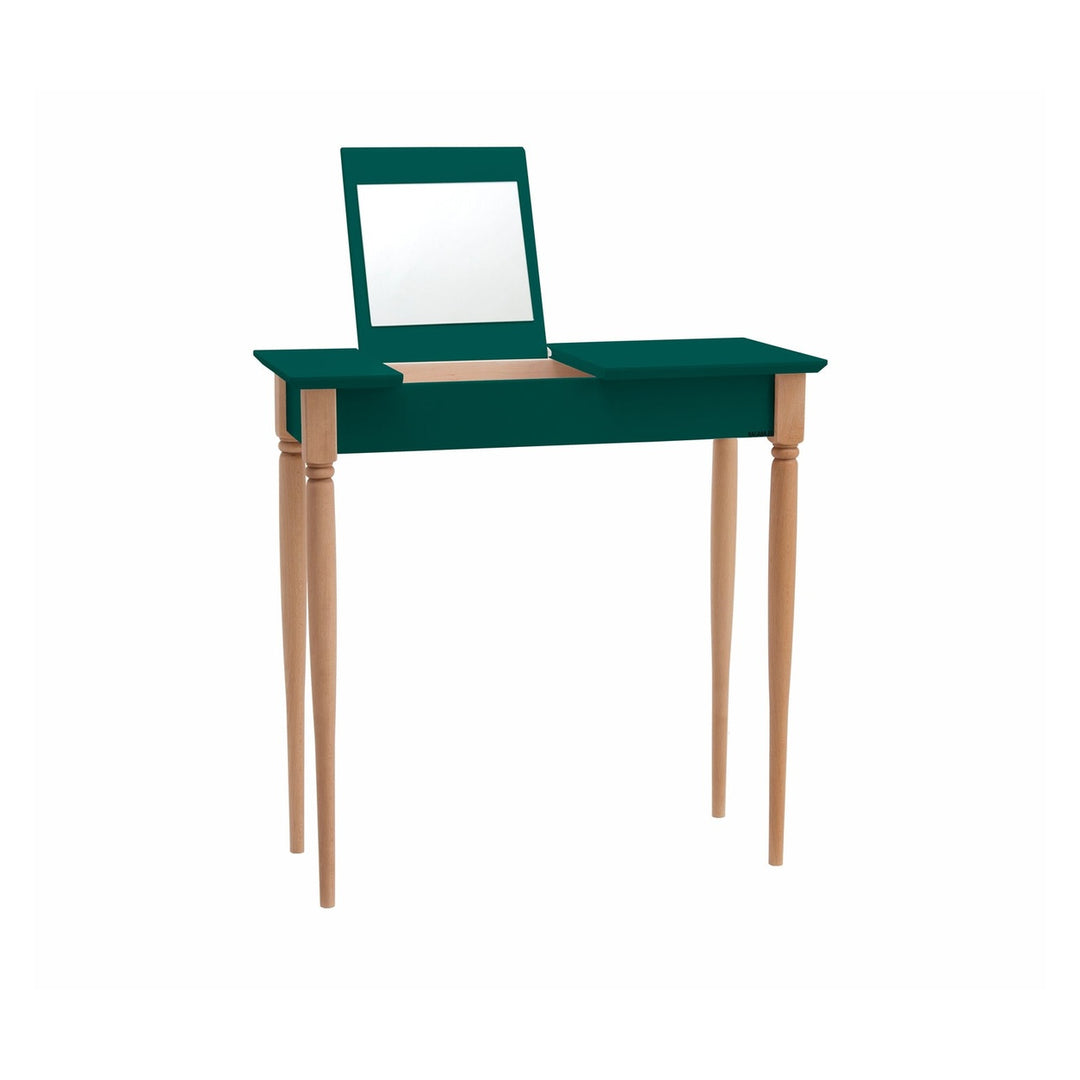MAMO Sminkebord med spejl, 65x35cm, Grøn – eksakt packshot på hvid baggrund