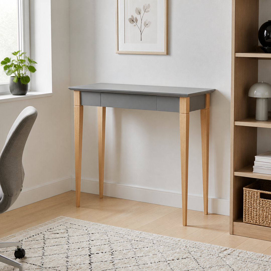 MIMO Skrivebord 105x40cm - Mørkegrå – hele produktet lukket i hjemmet