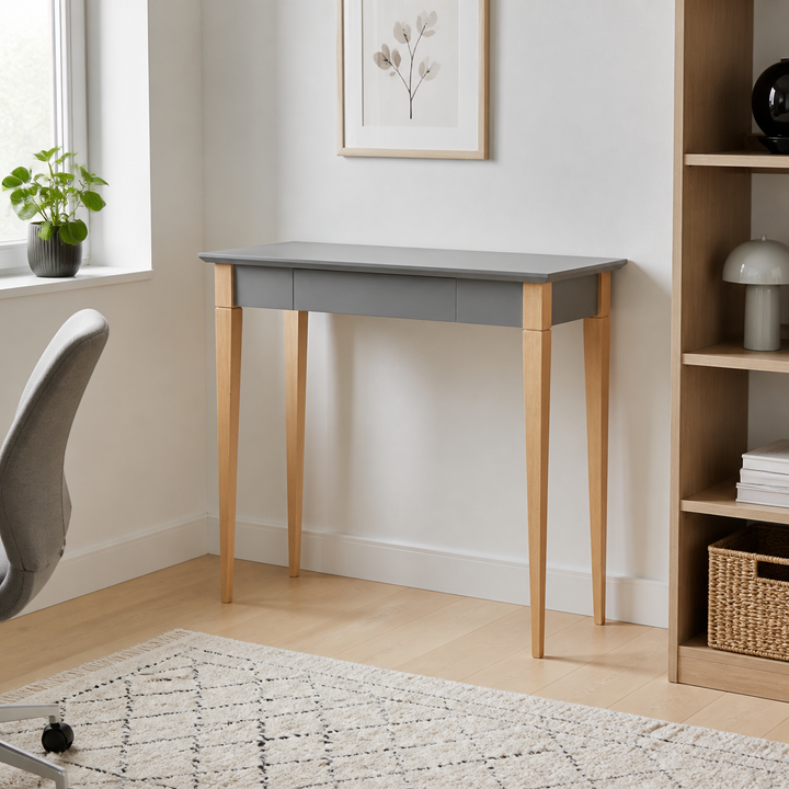 MIMO Skrivebord 105x40cm - Mørkegrå – hele produktet lukket i hjemmet