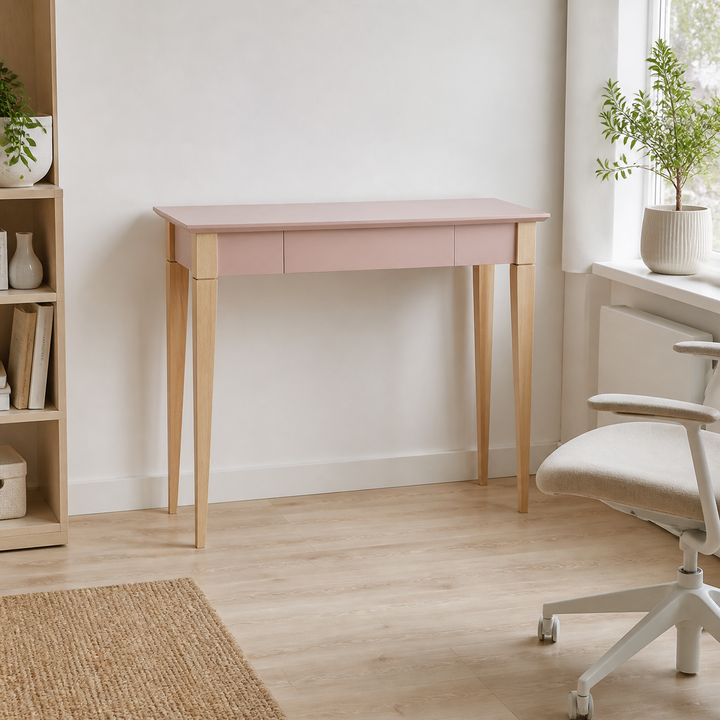 MIMO Skrivebord 105x40cm - Pink – hele produktet lukket i hjemmet