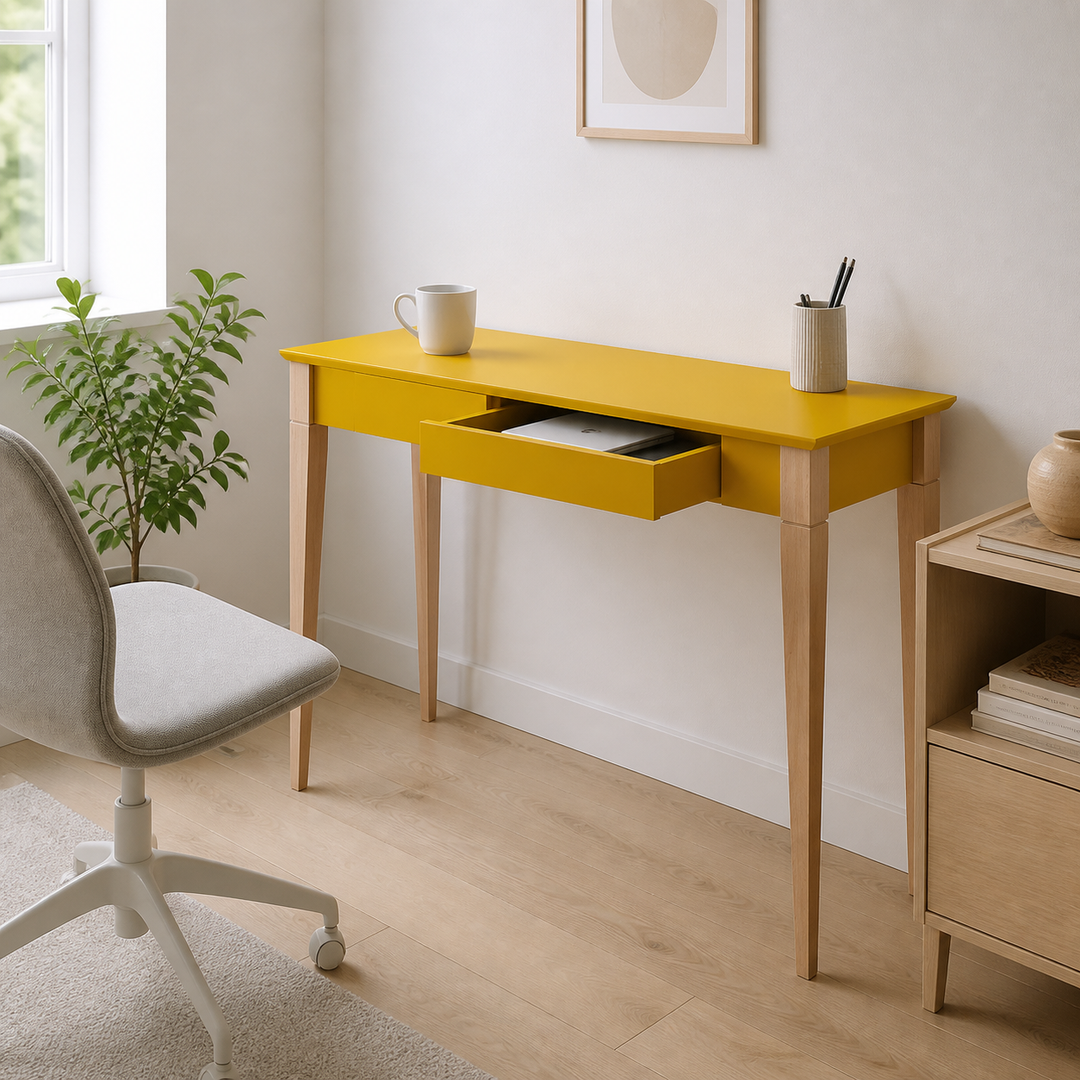 MIMO Skrivebord 105x40cm Gul – vigtigste funktion