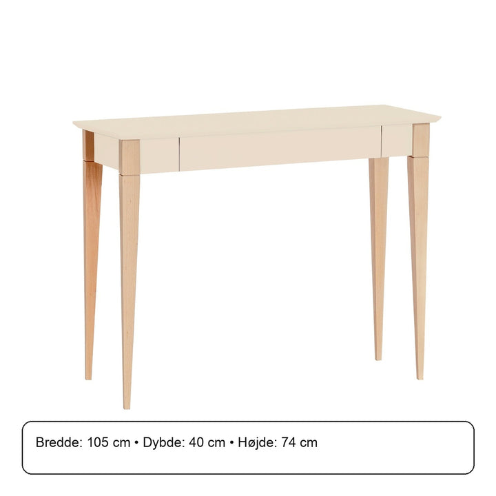 MIMO Skrivebord 105x40cm Hvid – måldiagram
