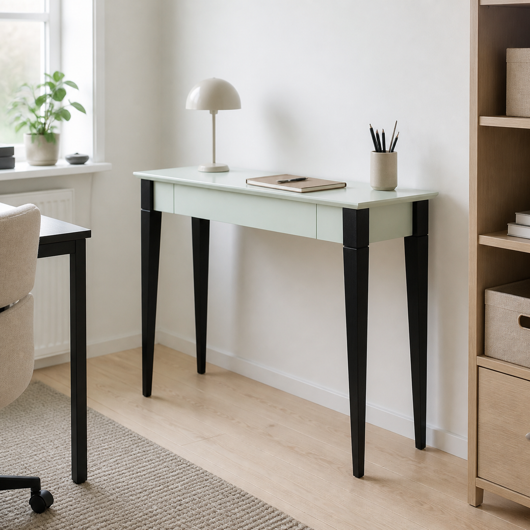 MIMO Skrivebord 105x40cm Sorte Ben Fleeting Mint – anden naturlig anvendelse eller vinkel