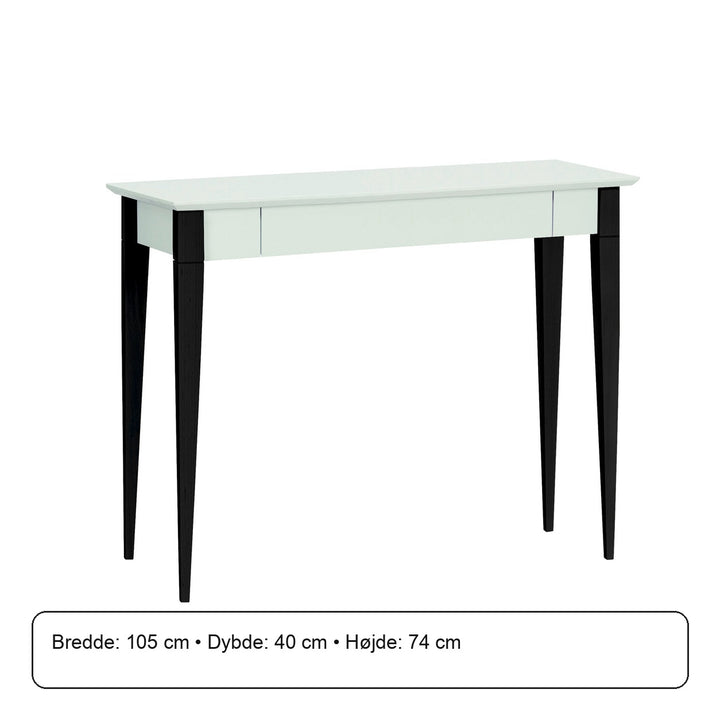 MIMO Skrivebord 105x40cm Sorte Ben Fleeting Mint – måldiagram