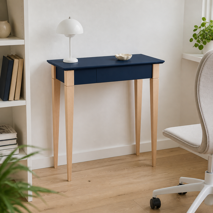 MIMO Skrivebord 65x40cm - Marineblå – hele produktet lukket i hjemmet