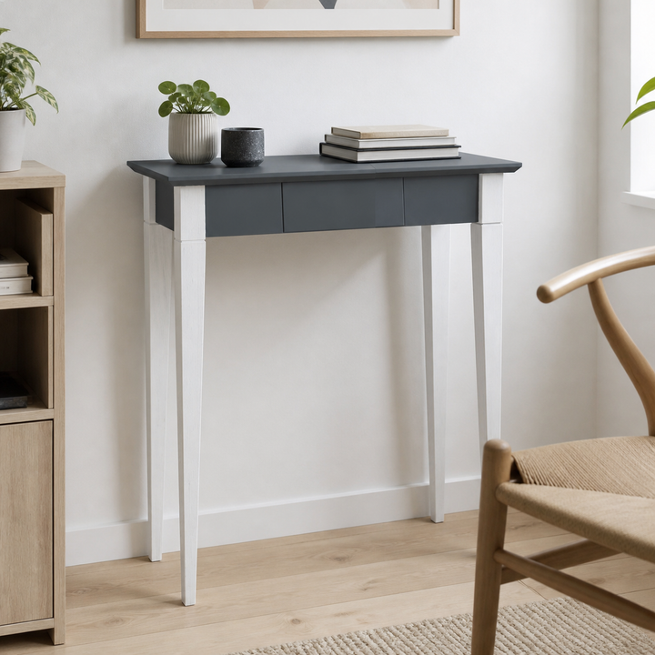 MIMO Skrivebord 65x40cm Hvide Ben / Grafit – materiale- eller konstruktionsdetalje