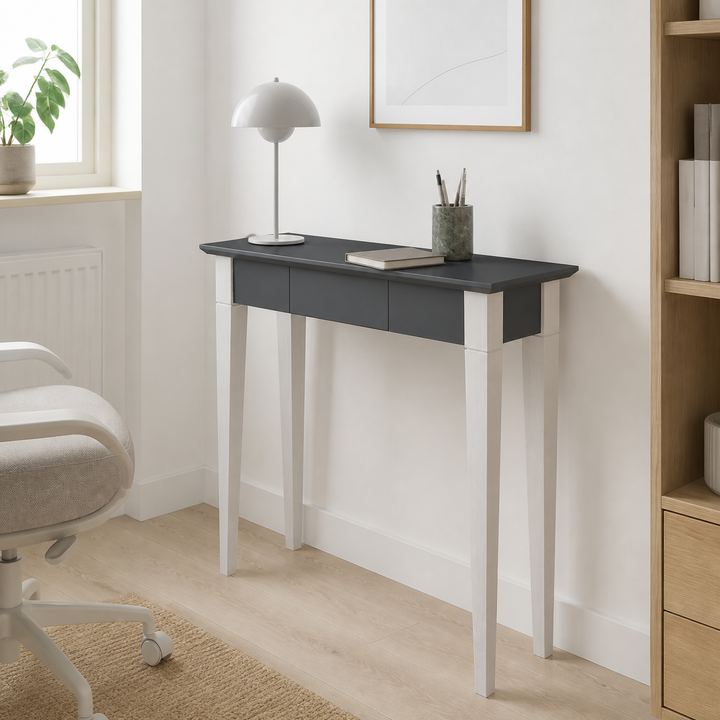 MIMO Skrivebord 65x40cm Hvide Ben / Grafit – anden naturlig anvendelse eller vinkel