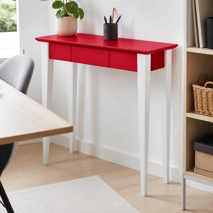 MIMO Skrivebord 65x40cm Hvide Ben / Rød – materiale- eller konstruktionsdetalje