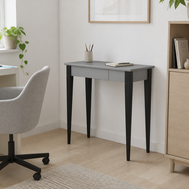 MIMO Skrivebord 65x40cm Sorte Ben / Mørkegrå – anden naturlig anvendelse eller vinkel