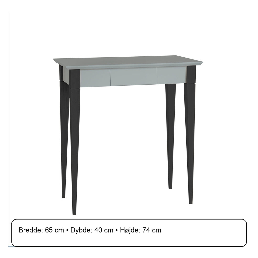 MIMO Skrivebord 65x40cm Sorte Ben / Mørkegrå – måldiagram