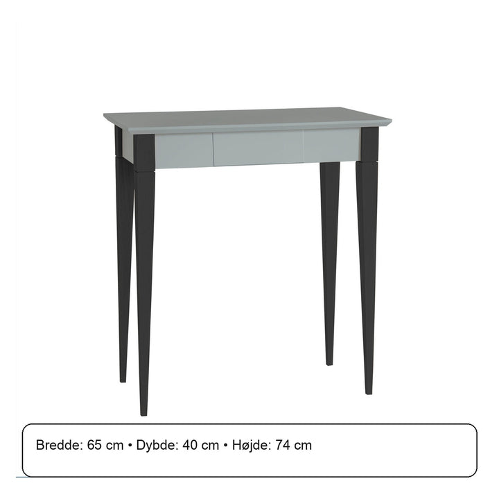 MIMO Skrivebord 65x40cm Sorte Ben / Mørkegrå – måldiagram
