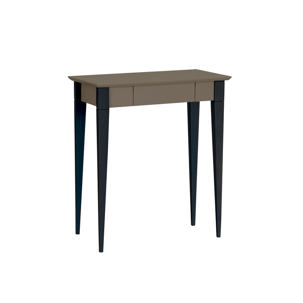 MIMO Skrivebord 65x40cm Sorte Ben Brun – eksakt packshot på hvid baggrund