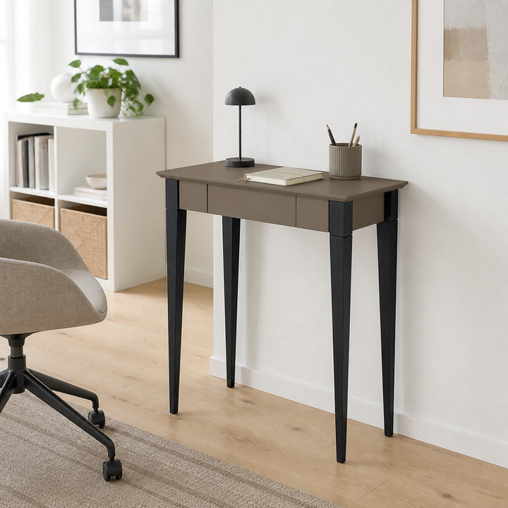 MIMO Skrivebord 65x40cm Sorte Ben Brun – anden naturlig anvendelse eller vinkel