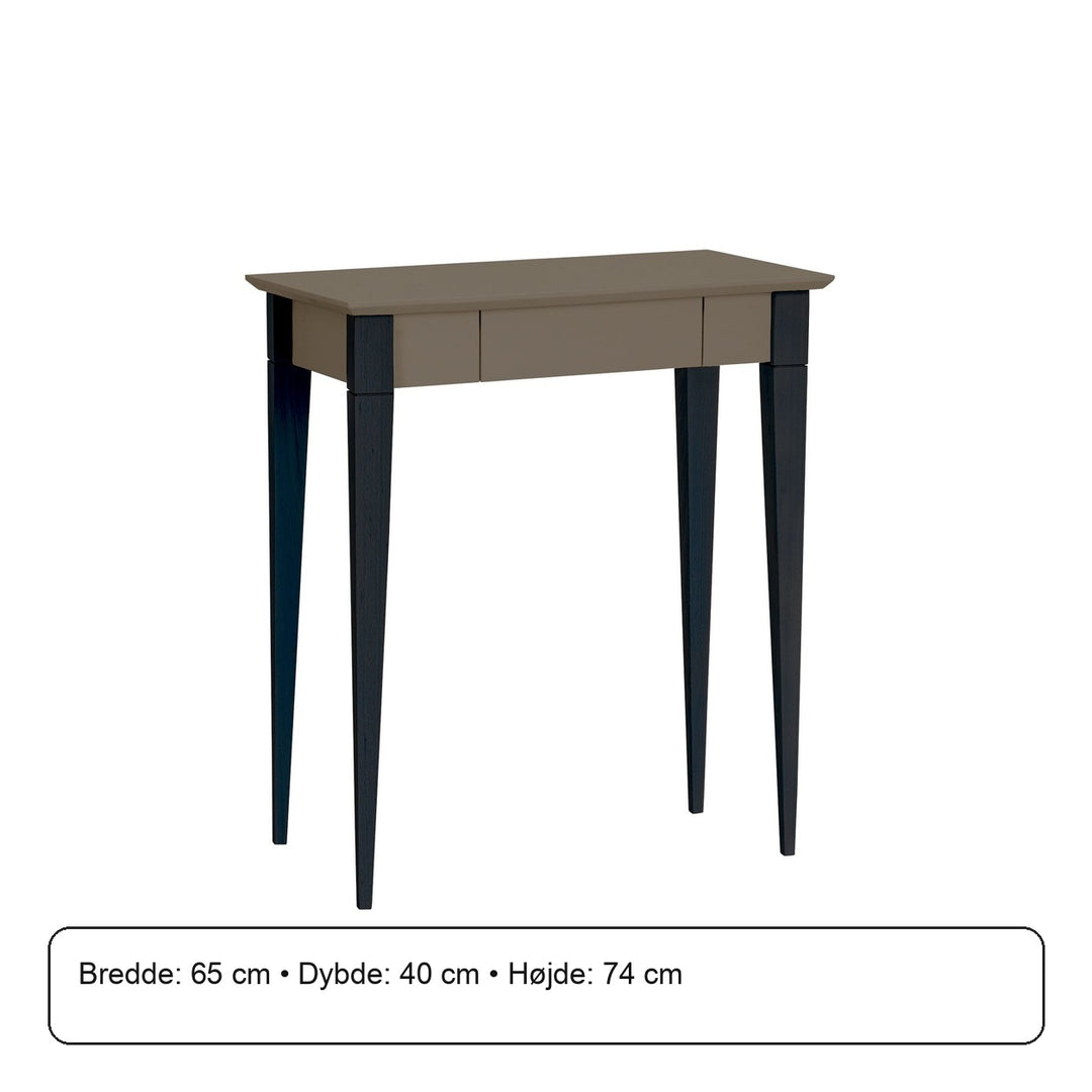MIMO Skrivebord 65x40cm Sorte Ben Brun – måldiagram