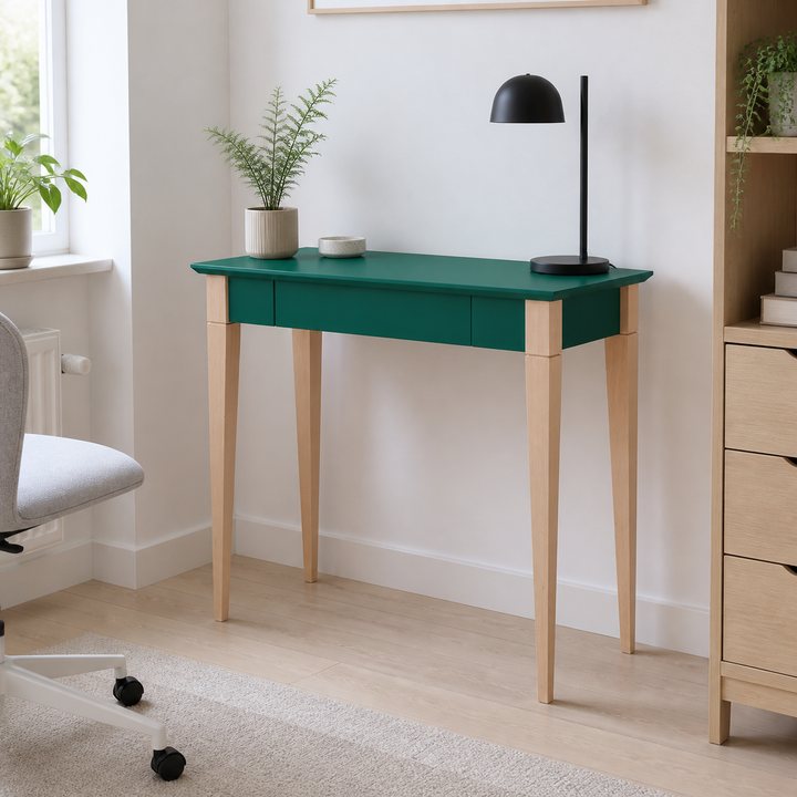 MIMO Skrivebord 85x40cm Grøn – hele produktet lukket i hjemmet