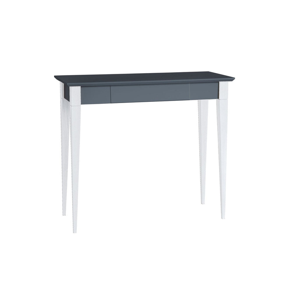 MIMO Skrivebord 85x40cm Hvide Ben / Grafit – eksakt packshot på hvid baggrund