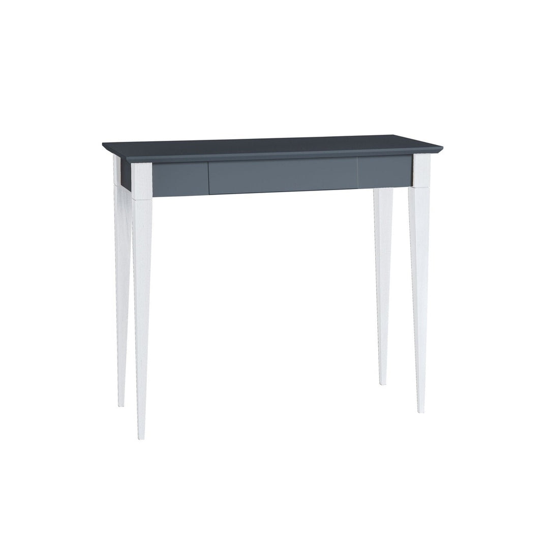 MIMO Skrivebord 85x40cm Hvide Ben / Grafit – eksakt packshot på hvid baggrund