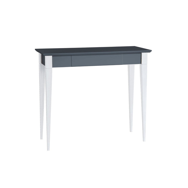 MIMO Skrivebord 85x40cm Hvide Ben / Grafit – eksakt packshot på hvid baggrund