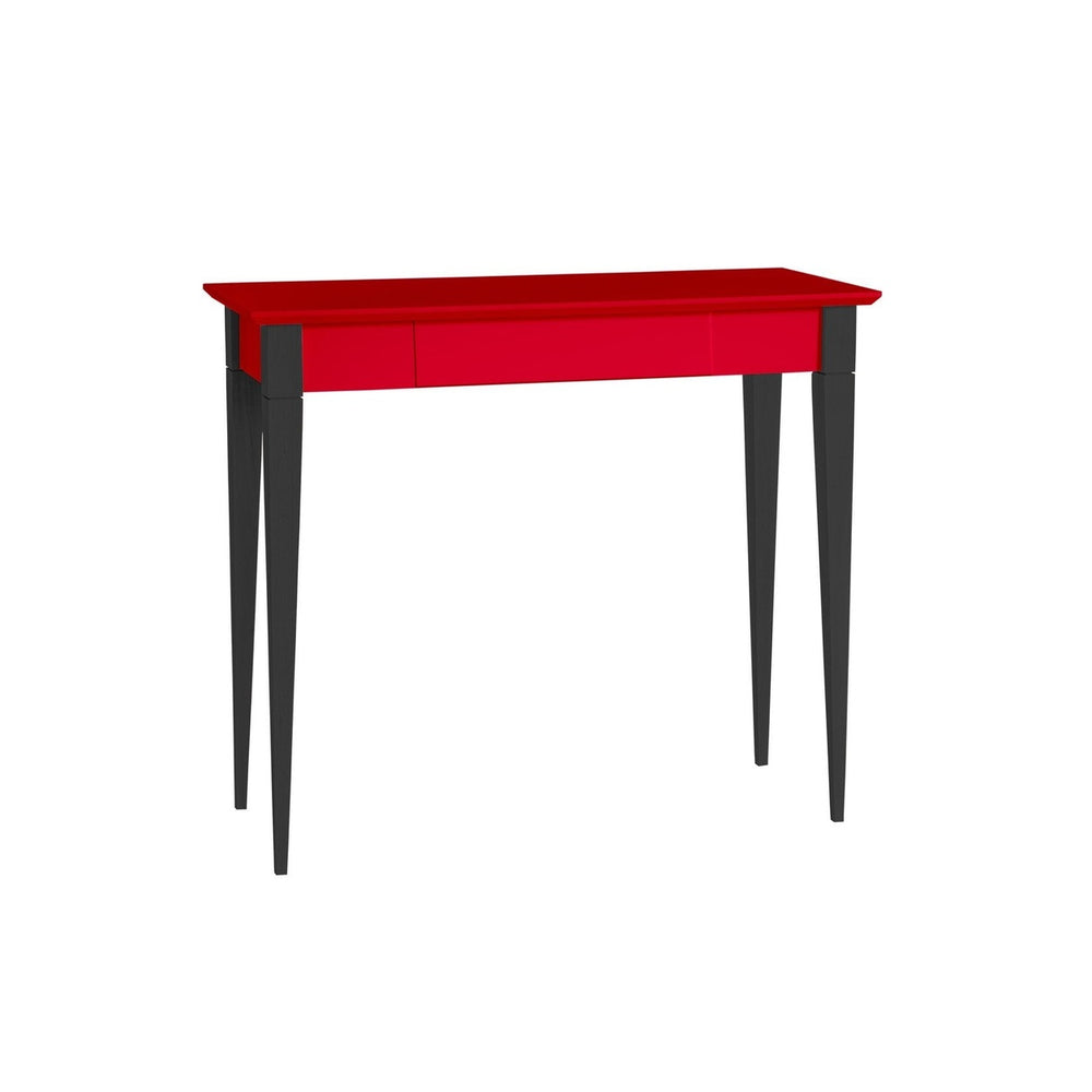 MIMO Skrivebord 85x40cm Sort Ben / Rød – eksakt packshot på hvid baggrund