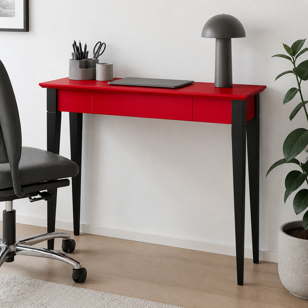 MIMO Skrivebord 85x40cm Sort Ben / Rød – materiale- eller konstruktionsdetalje