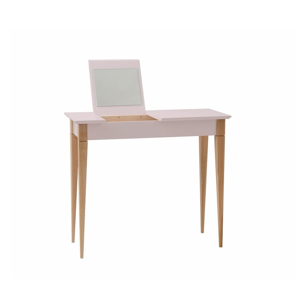 MIMO Sminkebord med spejl - 105x35cm Pink – eksakt packshot på hvid baggrund