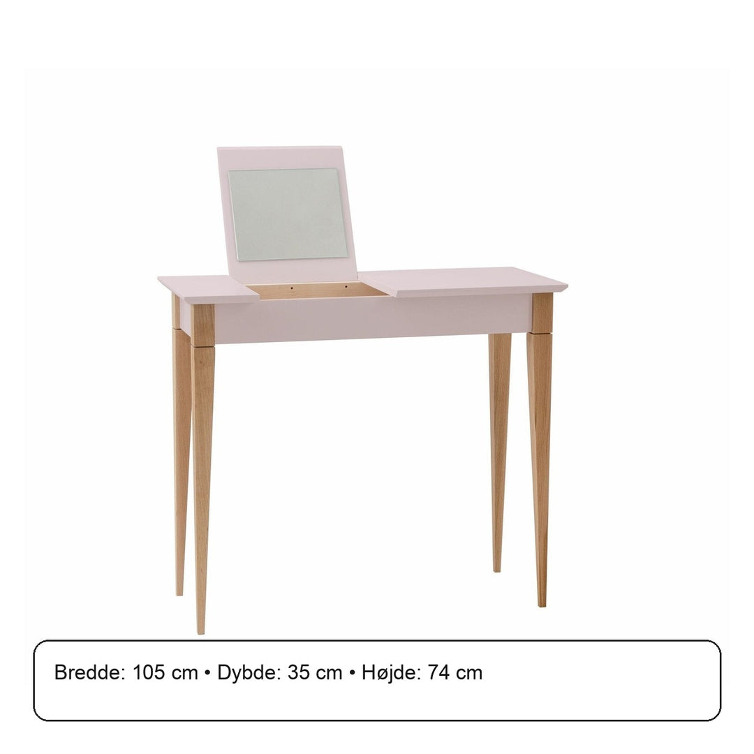 MIMO Sminkebord med spejl - 105x35cm Pink – måldiagram