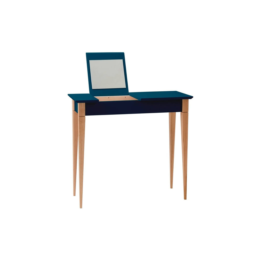 MIMO Sminkebord med spejl - 65x35cm Petrol Blue – eksakt packshot på hvid baggrund