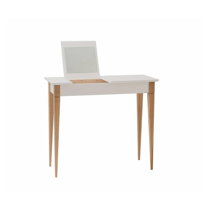MIMO Sminkebord med spejl - 85x35cm Lysegrå – eksakt packshot på hvid baggrund