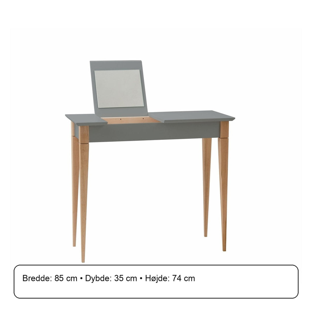 MIMO Sminkebord med spejl - 85x35cm Mørkegrå – måldiagram