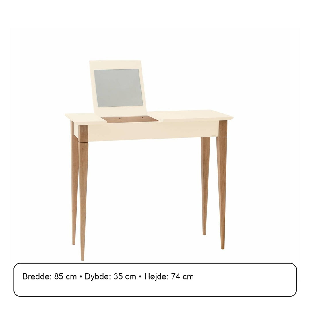 MIMO Sminkebord med spejl 85x35cm Kridthvid (chalk) – måldiagram