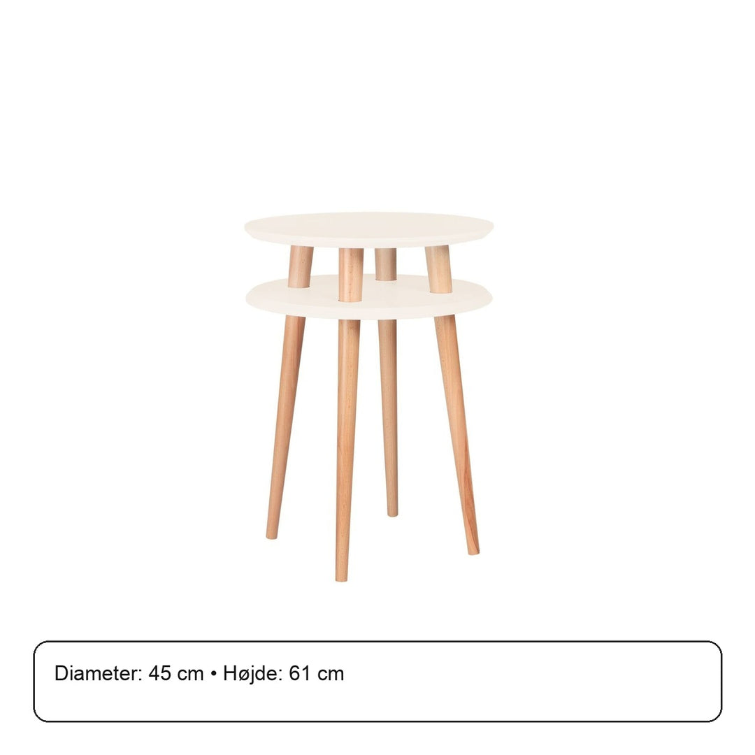 UFO Sidebord diameter 45cm x H 61cm - Hvid – måldiagram