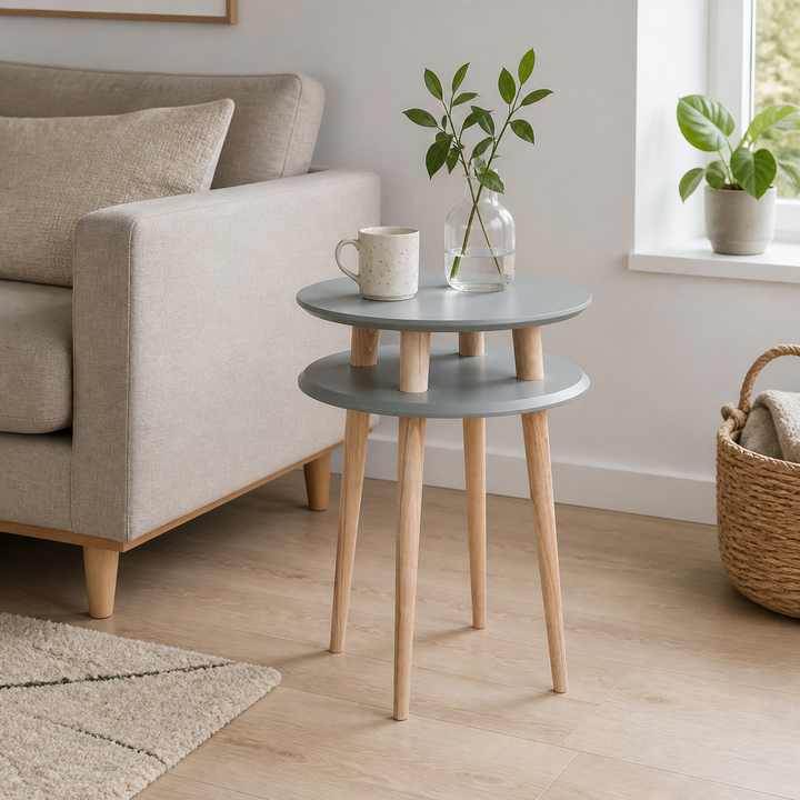 UFO Sidebord diameter 45cm x H 61cm - Mørkegrå – vigtigste funktion