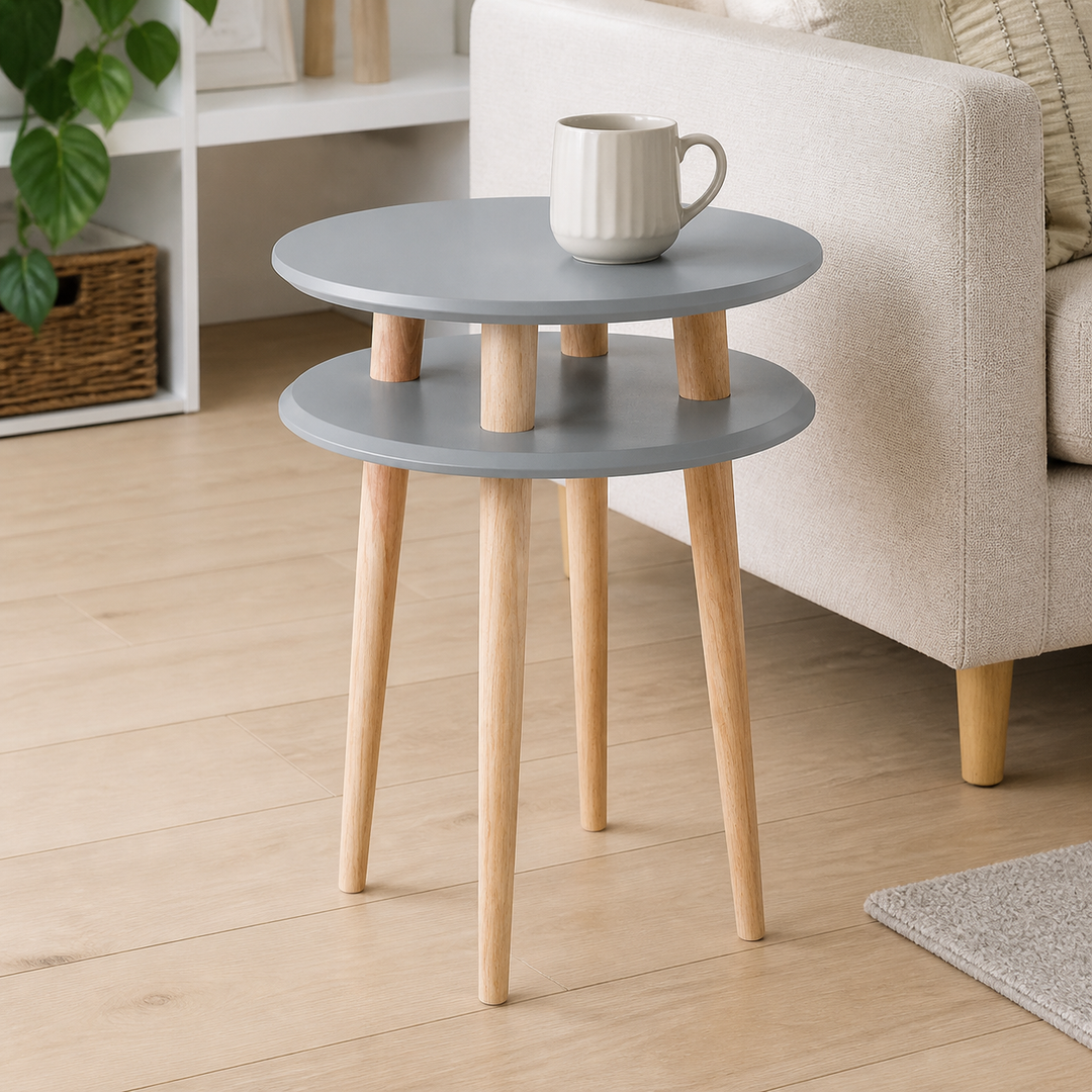 UFO Sidebord diameter 45cm x H 61cm - Mørkegrå – materiale- eller konstruktionsdetalje
