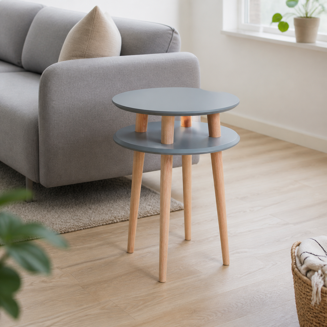 UFO Sidebord diameter 45cm x H 61cm - Mørkegrå – anden naturlig anvendelse eller vinkel
