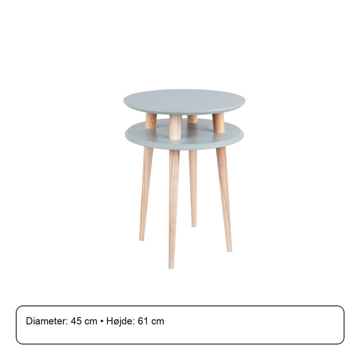 UFO Sidebord diameter 45cm x H 61cm - Mørkegrå – måldiagram