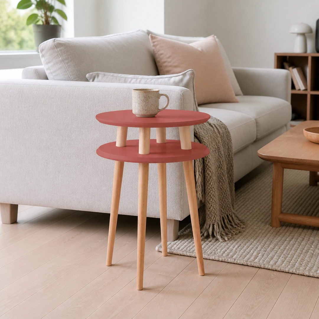 UFO Sidebord diameter 45cm x H 61cm Antik pink – hero i naturlig brug