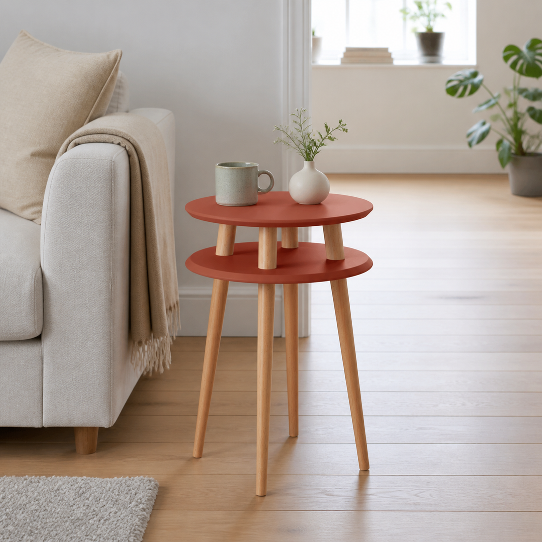 UFO Sidebord diameter 45cm x H 61cm Antik pink – hele produktet lukket i hjemmet