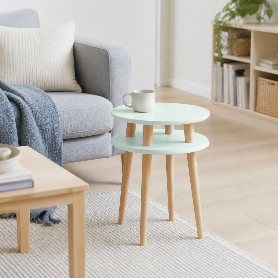 UFO Sidebord diameter 45cm x H 61cm Fleeting Mint – anden naturlig anvendelse eller vinkel