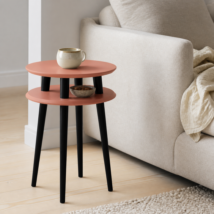UFO Sidebord diameter 45cm x H61cm Antik pink / Sorte ben – materiale- eller konstruktionsdetalje