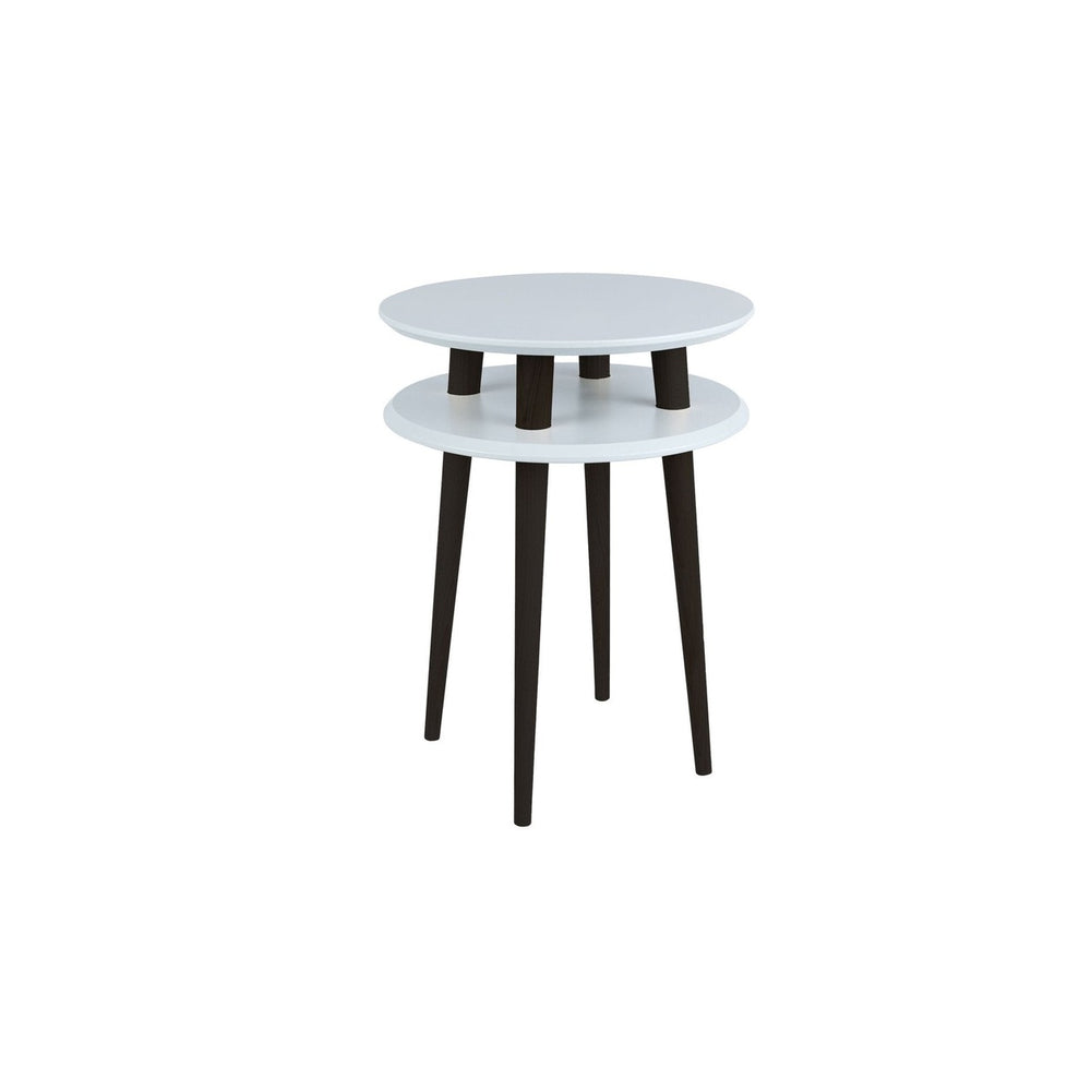 UFO Sidebord diameter 45cm x højde 61cm - Lysegrå/sorte ben – eksakt packshot på hvid baggrund