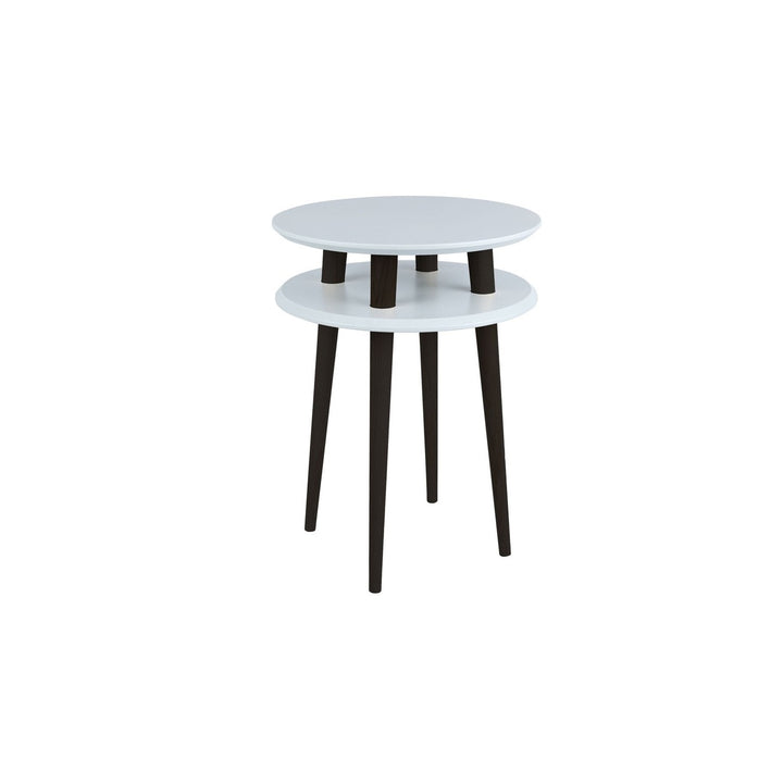 UFO Sidebord diameter 45cm x højde 61cm - Lysegrå/sorte ben – eksakt packshot på hvid baggrund