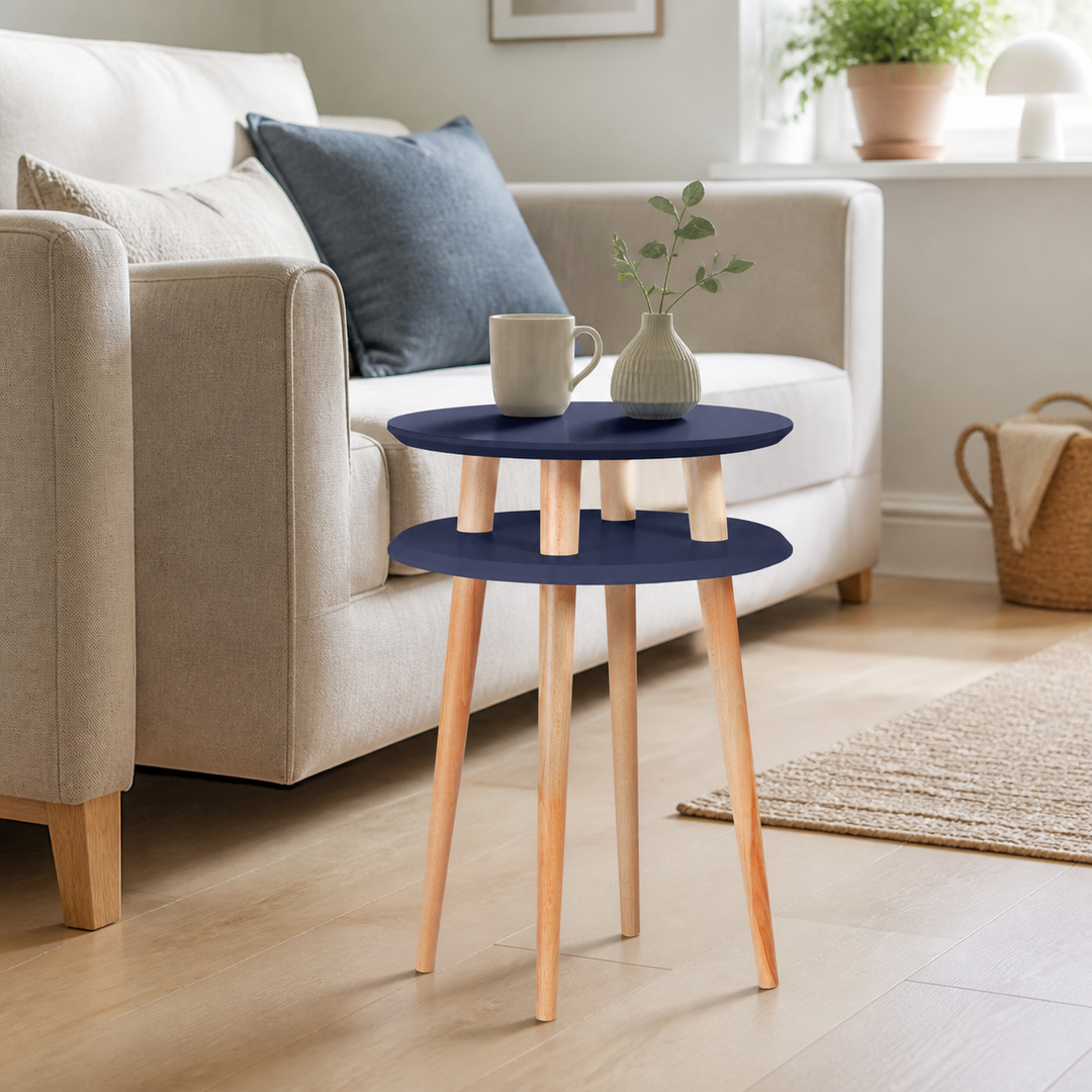 UFO Sidebord diameter 45cm x højde 61cm - Marineblå – vigtigste funktion