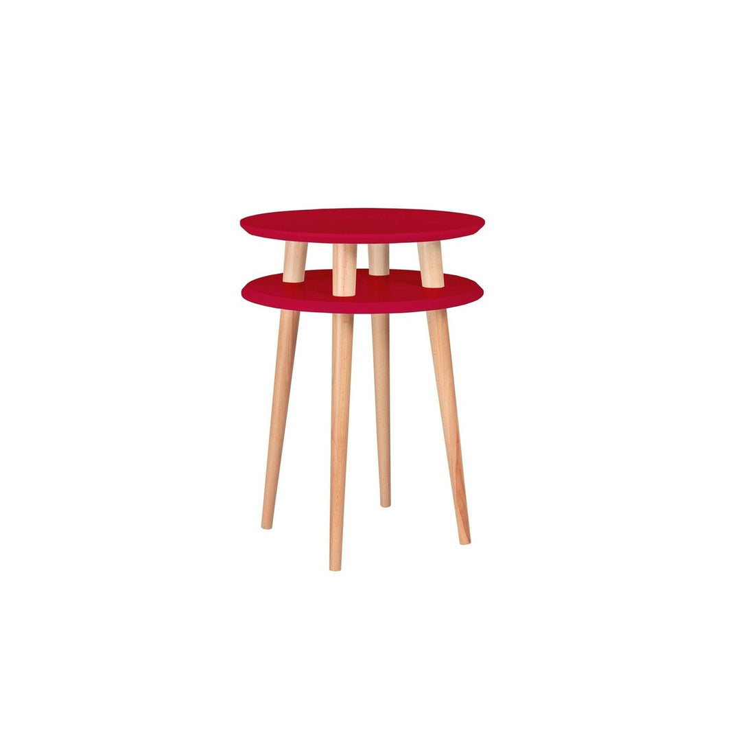 UFO Sidebord diameter 45cm x højde 61cm - Rød – eksakt packshot på hvid baggrund