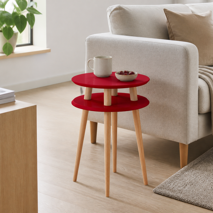 UFO Sidebord diameter 45cm x højde 61cm - Rød – vigtigste funktion