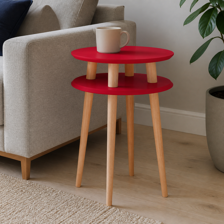 UFO Sidebord diameter 45cm x højde 61cm - Rød – materiale- eller konstruktionsdetalje
